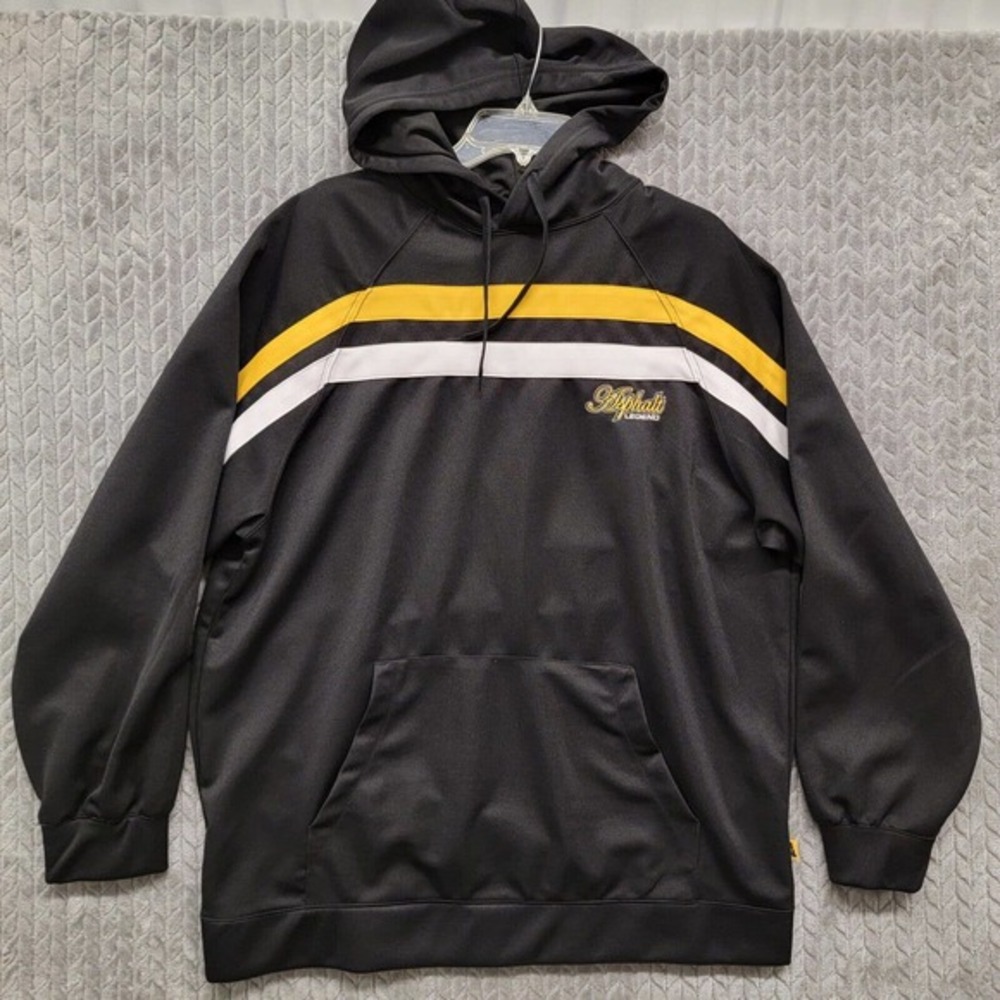Vintage Asphalt Legend Hoodie Men's‎ Size Large Drawstring Black Yellow Starter